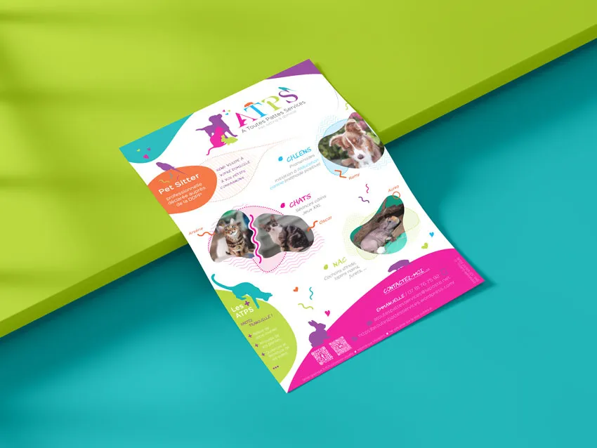 Flyer promotionnel pour services de garde d'animaux ATPS