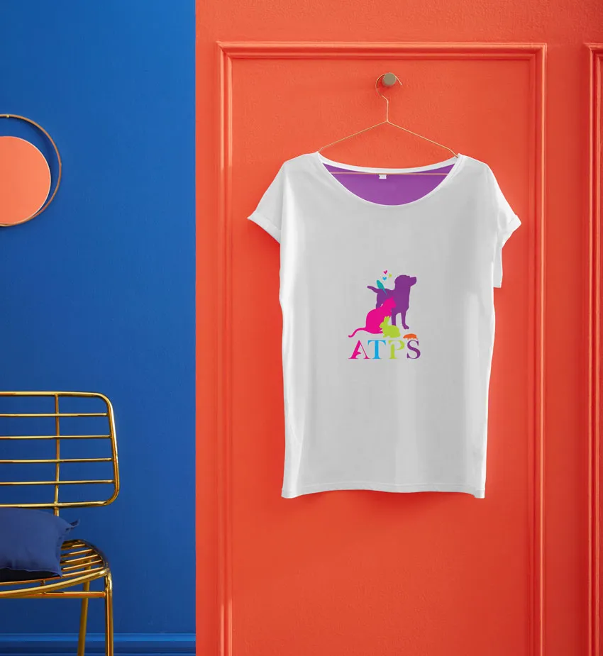 T-shirt promotionnel floqué avec le logo ATPS