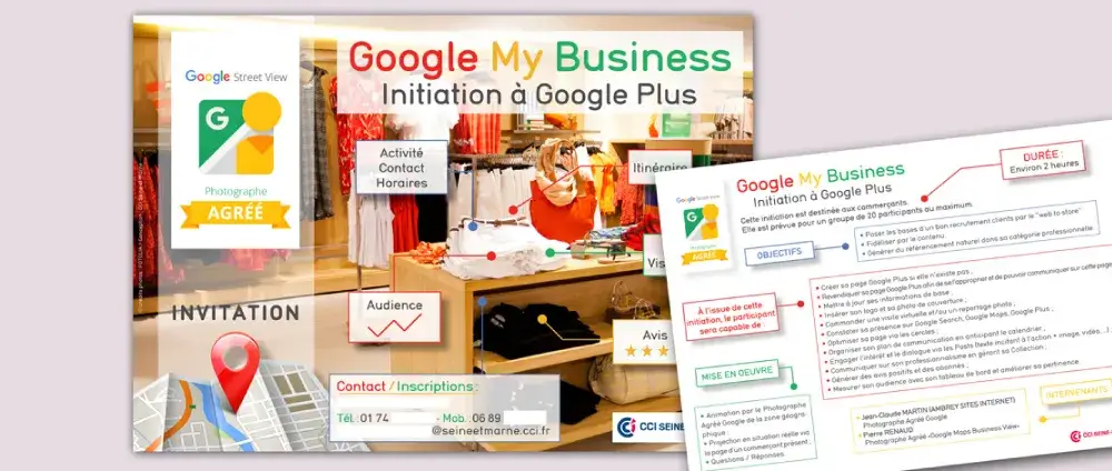 Invitation digitale atelier Conférence Google My Business CCI Seine-et-Marne