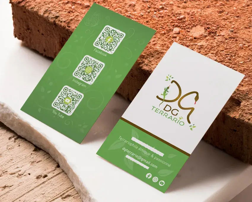 Cartes de visite professionnelles éleveur DG Terrario