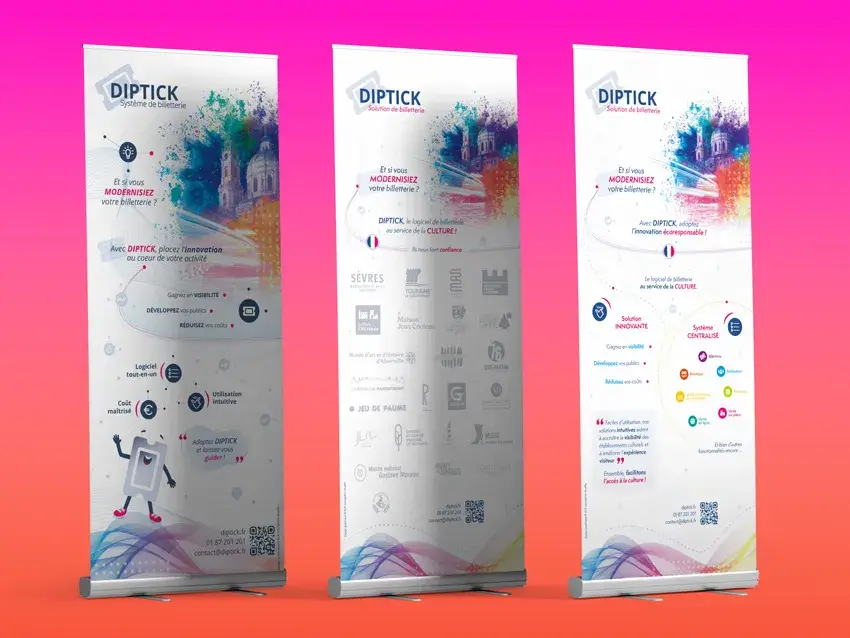 Kakémonos d'exposition et d'habillage de stand pour Diptick