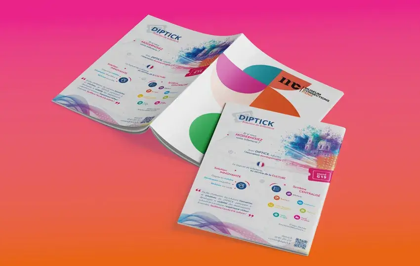 Restylage du design du visuel 2024 de 4e de couverture pour l'édition 2025 du salon Museum Connections - Diptick