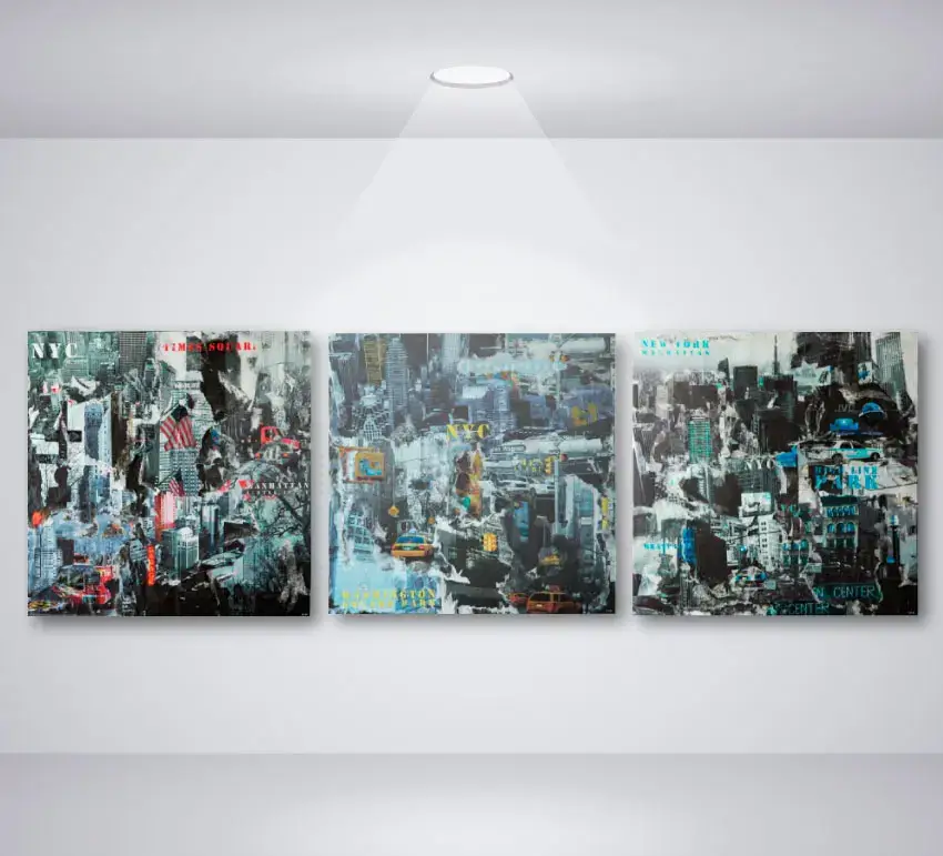 Triptyque "N", "Y", "C"