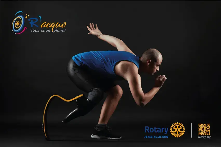 Affiche promotionnelle R'aequo - athlétisme handisport