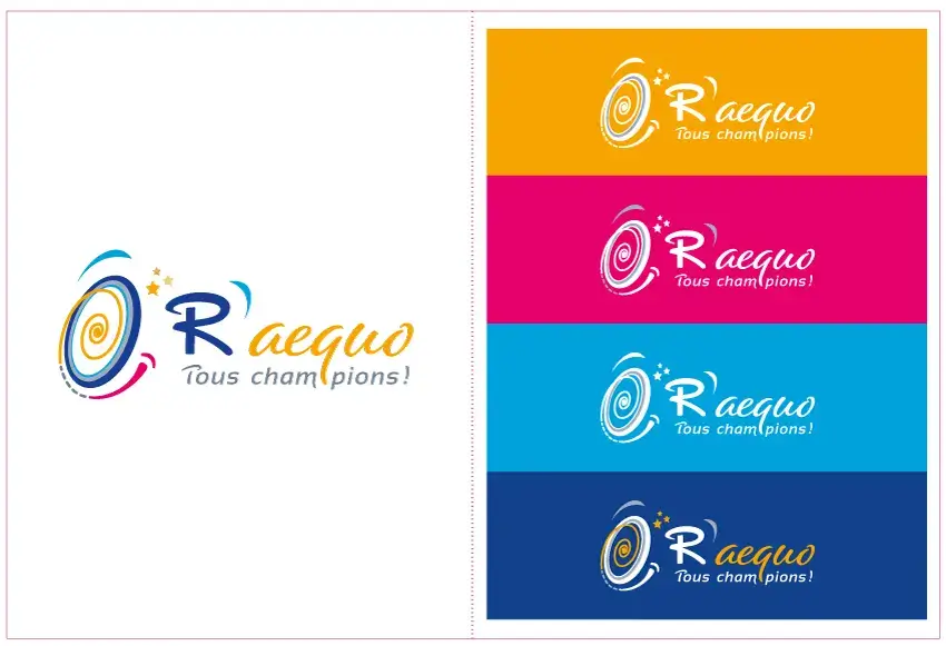 Planche de logotypes et leurs déclinaisons R'aequo pour le Rotary International