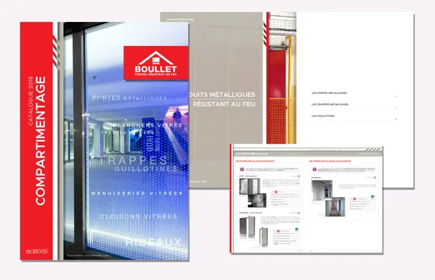 Catalogue commercial Compartimentage et Menuiseries vitrées Souchier-Boullet 32 pages