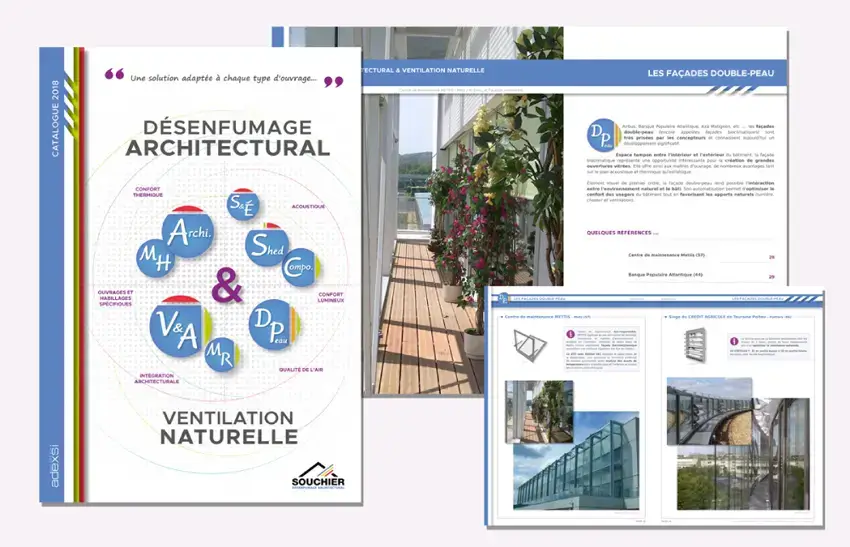 Catalogue commercial Désenfumage Architectural Souchier-Boullet 92 pages